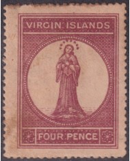F-EX55334 VIRGIN IS 1867 4d Nº5 HOLLY MARY VIRGIN