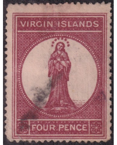 F-EX55336 VIRGIN IS 1867 4d Nº5 HOLLY MARY VIRGIN.