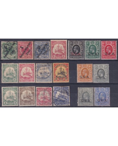 F-EX55342 GERMANY EAST AFRICA UGANDA 1896 – 1919 HIGHT VALUE STAMPS LOT + 250€.