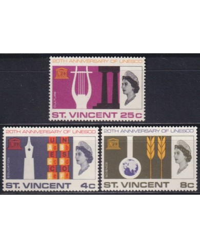 F-EX57360 ST VINCENT MNH 1966 UNESCO 20th ANNIV FOUNDATION.