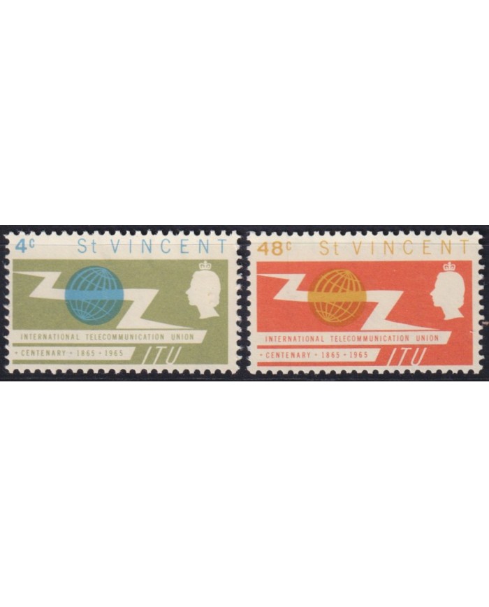 F-EX57362 ST VINCENT MNH 1965 ITU INTERNATIONAL TELECOMMUNICATIONS CENT.