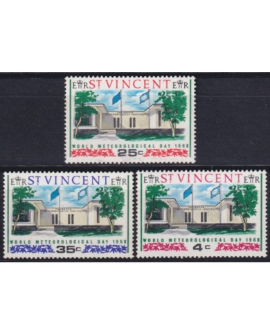 F-EX57363 ST VINCENT MNH 1968 WORLD METEOROLOGICAL INSTITUTE DAY STATION.