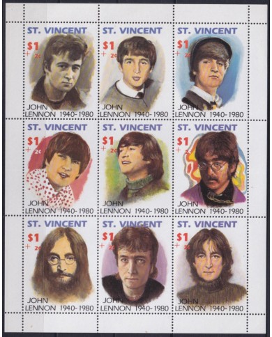 F-EX57058 ST VINCENT MNH 1995 THE BEATLES MUSIC ROCK & ROLL.