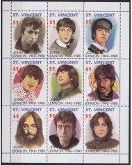 F-EX57058 ST VINCENT MNH 1995 THE BEATLES MUSIC ROCK & ROLL.