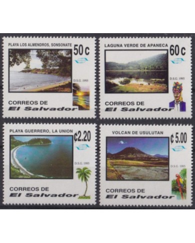 F-EX57247 EL SALVADOR MNH 1995 TOURISTIC LANDSCAPE BIRD PARROT.