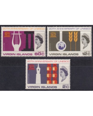 F-EX57365 VIRGIN IS MH 1966 20th ANNIV OF UNESCO.