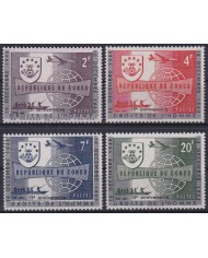 F-EX56998 CONGO MNH 1963 15th ANNIV HUMAN RIGHT DECLARATION OVERPRINT.