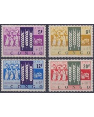 F-EX56997 CONGO MNH 1963 FIGHT TO HUNGER FAIM.