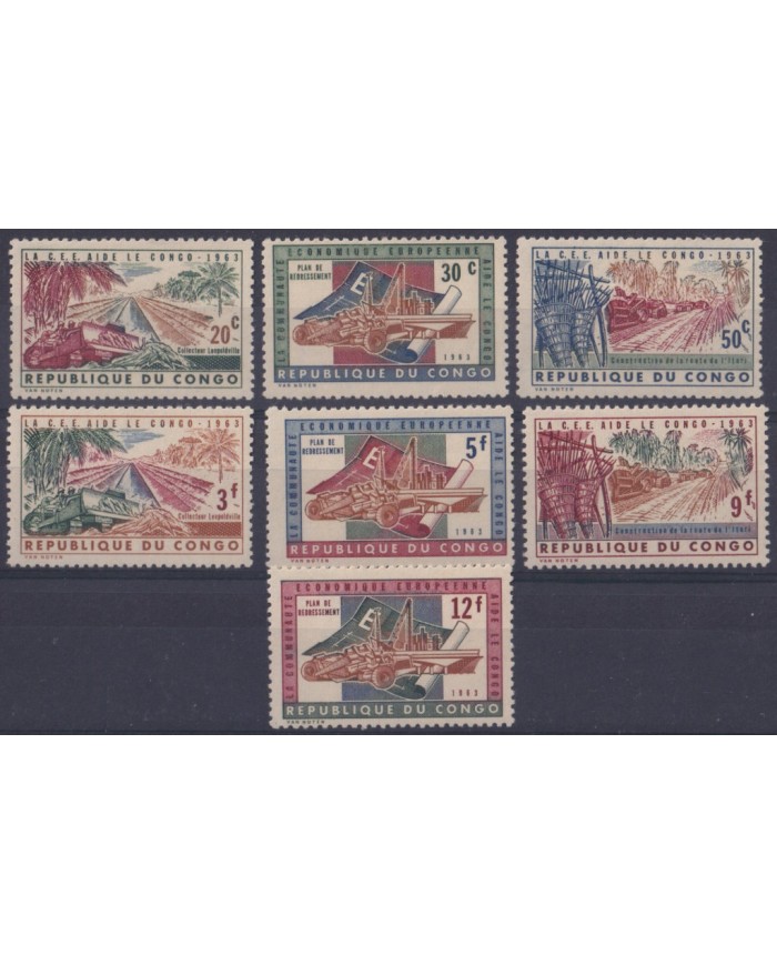 F-EX56996 CONGO MNH 1963 DEVELOPMENT KABAMBARE SEWER BULLDOZER.