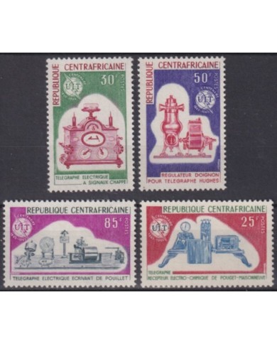 F-EX57440 CENTRAL AFRICA MH 1965 TELEGRAPH TELEGRAFOS.