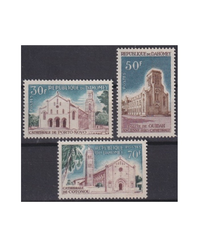 F-EX57445 DAHOMEY MNH 1966 CHURCH ARCHITECTURE.