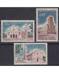 F-EX57445 DAHOMEY MNH 1966 CHURCH ARCHITECTURE.