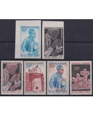 F-EX57446 DAHOMEY MNH 1966 ART NATIVE FESTIVAL PERF & IMPERFORATED.