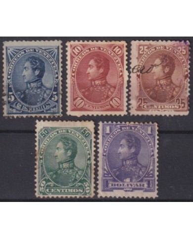 F-EX56477 VENEZUELA 1882 BOLIVAR CLASSIC STAMP LOT.