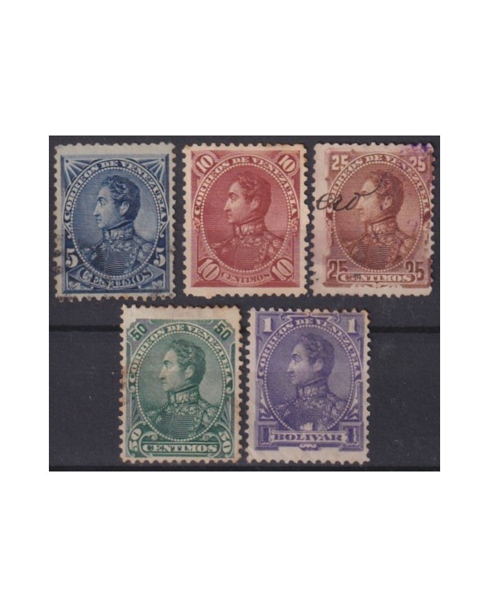 F-EX56477 VENEZUELA 1882 BOLIVAR CLASSIC STAMP LOT.