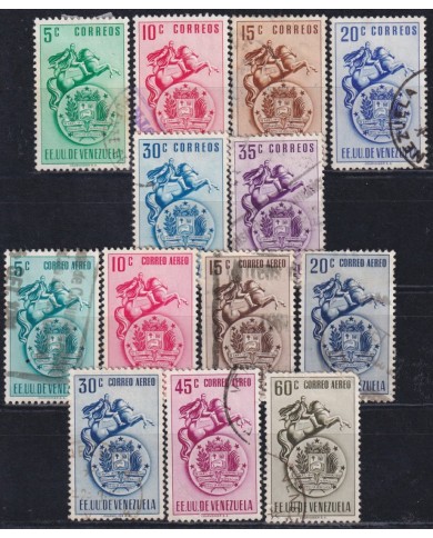 F-EX56490 VENEZUELA 1951 COAT OF ARMS REPUBLIC NO COMPLETE +80€.
