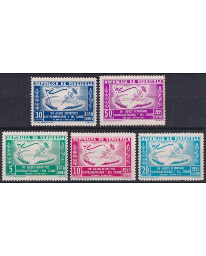 F-EX56831 VENEZUELA MLH 1959 PANAMERICAN & CARIBBEAN GAMES.