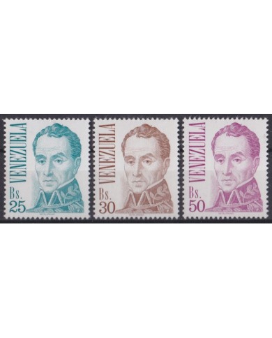 F-EX56853 VENEZUELA MNH 1983 DEFINITIVE ISSUE BOLIVAR 25b-50b +60€.