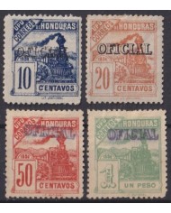 F-EX56928 HONDURAS 1898 USED RAILROAD OFFICIAL OVERPRINT.