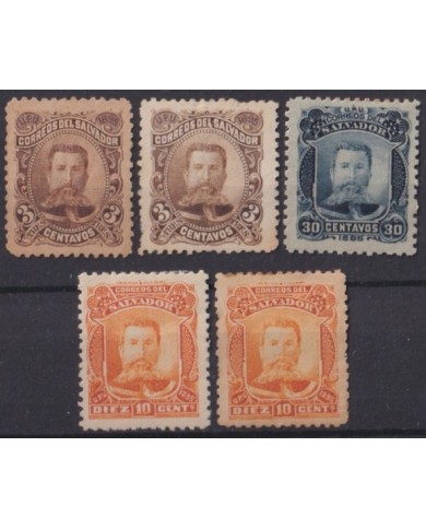 F-EX56943 EL SALVADOR 1895 OG - NO GUM PRESIDENT CARLOS EZETA NOT ISSUE.