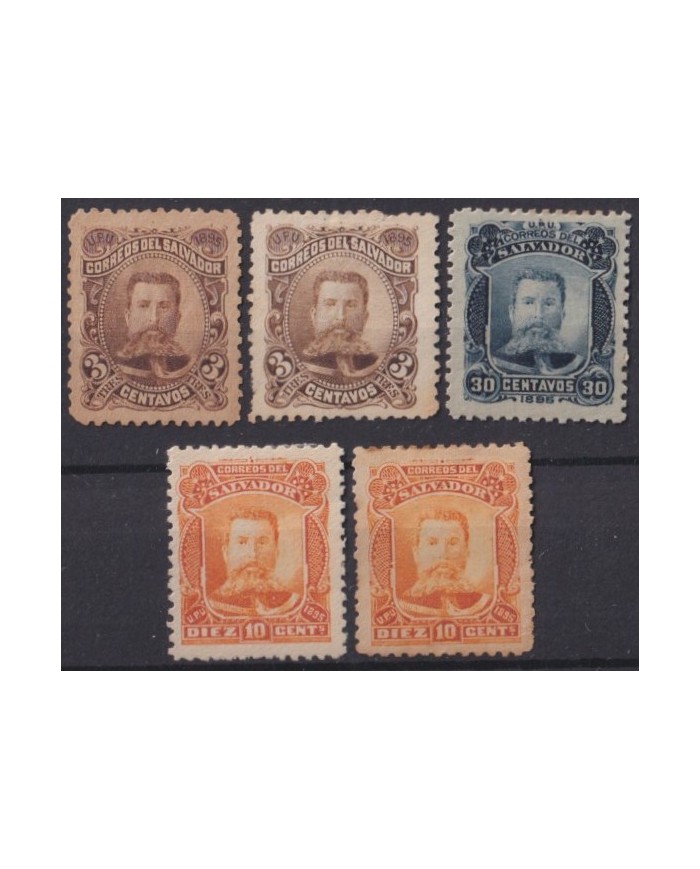 F-EX56943 EL SALVADOR 1895 OG - NO GUM PRESIDENT CARLOS EZETA NOT ISSUE.