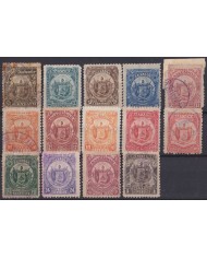 F-EX56944 EL SALVADOR 1895 NO GUM – USED COAT OF ARMS MISSING 1 STAMPS.
