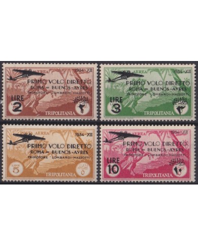 F-EX57738 LIBYA ITALY TRIPOLITANIA MNH 1938 FIRST FLIGHT ROMA – BUENOS AIRES ARGENTINA.