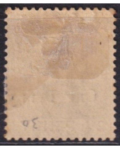 F-EX57752 TURKS IS 1889-93 QUEEN VICTORIA Nº30 2 ½ p NEW VALUE OVERPRINT 1 p UNUSED.