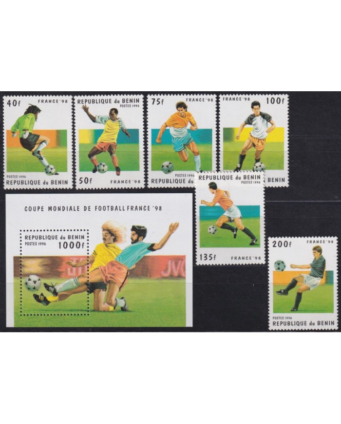 F-EX58168 BENIN MNH 1996 FRANCE WORLD CHAMPIONSHIP CUP SOCCER FOOTBALL.