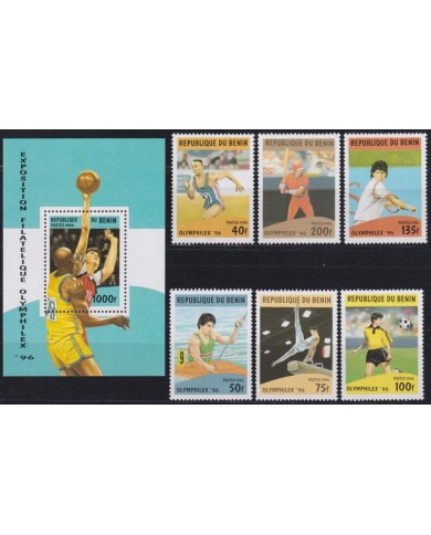 F-EX58167 BENIN MNH 1996 OLYMPIC GAMES ATLANTA ATHLETISM BASKETBALL TENNIS.