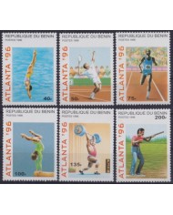 F-EX58152 BENIN MNH 1996 OLYMPIC GAMES ATLANTA ATHLETISM WATER POLO TENNIS.