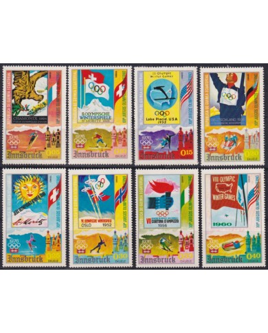 F-EX58145 GUINEA EQUATORIAL MNH 1975 WINTER OLYMPIC GAMES SKI SKITING.