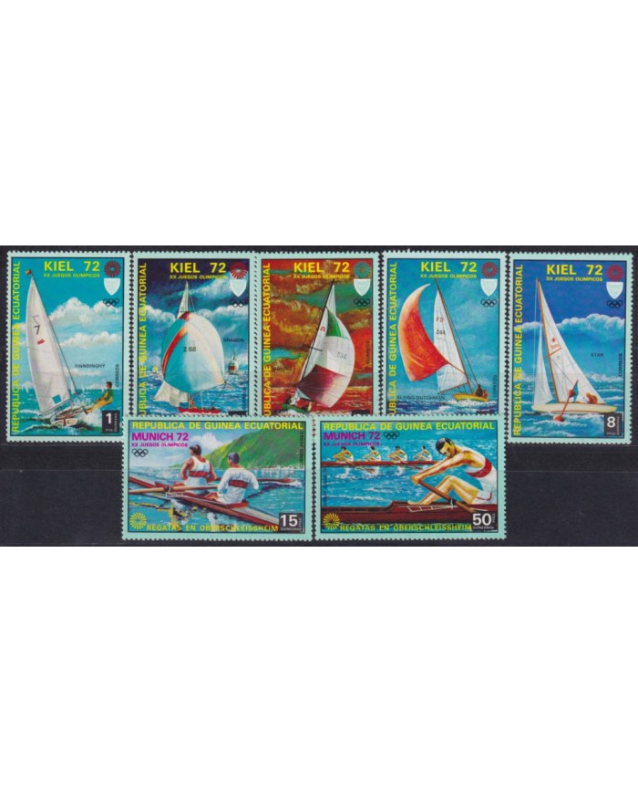 F-EX58143 GUINEA EQUATORIAL MNH 1972 MUNICH OLYMPIC GAMES SPORT SAILING.