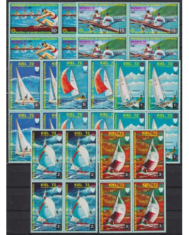 F-EX58137 GUINEA EQUATORIAL MNH 1972 MUNICH OLYMPIC GAMES KIEL SAILING BL 4.