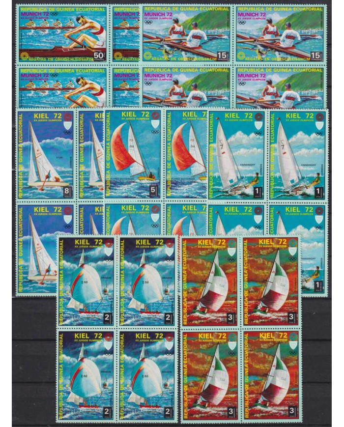 F-EX58137 GUINEA EQUATORIAL MNH 1972 MUNICH OLYMPIC GAMES KIEL SAILING BL 4.