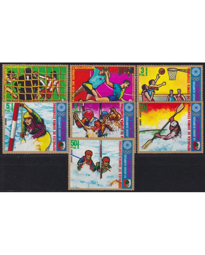 F-EX58144 GUINEA EQUATORIAL MNH 1972 MUNICH OLYMPIC GAMES AUGSBURG BASKET SOCCER.