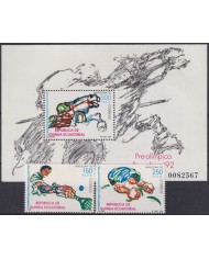 F-EX58135 GUINEA EQUATORIAL MNH 1991 PRE OLYMPIC SHEET BARCELONA EQUESTRIAN.