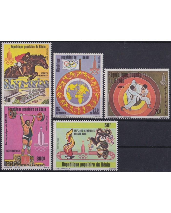 F-EX58151 BENIN MNH 1980 MOSCOW OLYMPIC GAMES.