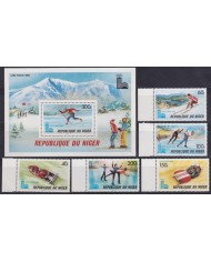 F-EX58130 NIGER MNH 1980 LAKE PLACID WINTER OLYMPIC GAMES SKITING SKI.