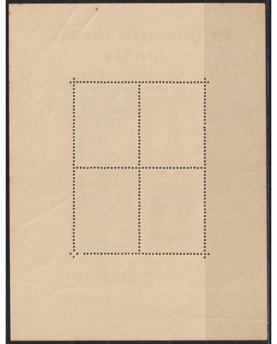 F-EX57158 PERU ORIGINAL GUM 1956 MELBOURNE OLYMPIC GAMES OVEPRINT SHEET BASKET SHUTTING.