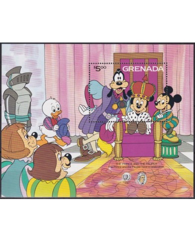 F-EX58169 GRENADA MNH 1985 DISNEY MICKEY MOUSE THE PRINCE & THE PAUPER.