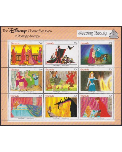 F-EX57168 GRENADA MNH 1987 50th ANNIV DISNEY CLASSIC FAIRYTALES SLEEPING BEATY.