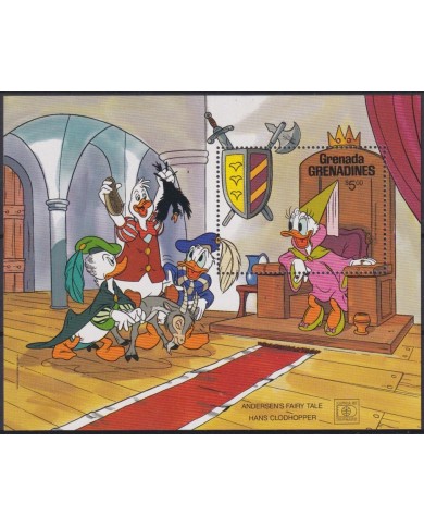 F-EX58181 GRENADA & GRENADINES MNH 1987 DISNEY ANIMATION ANDERSEN LADY TALES DONALD.