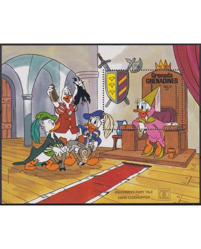F-EX58181 GRENADA & GRENADINES MNH 1987 DISNEY ANIMATION ANDERSEN LADY TALES DONALD.