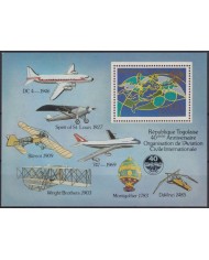 F-EX58187 TOGO MNH 1985 40th ANNIV OF OACI HISTORY OF AVIATION AIRPLANE AVION.