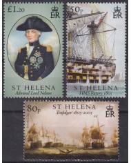 F-EX58202 ST HELENA MNH 2005 TRAFALGAR BICENTENARY BATTLESHIP SHIP NELSON.