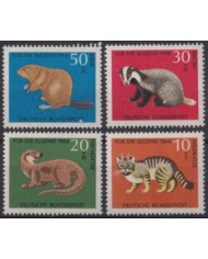 F-EX58219 GERMANY DDR MNH 1968 WELFARE YOUNG FELINE CATS.