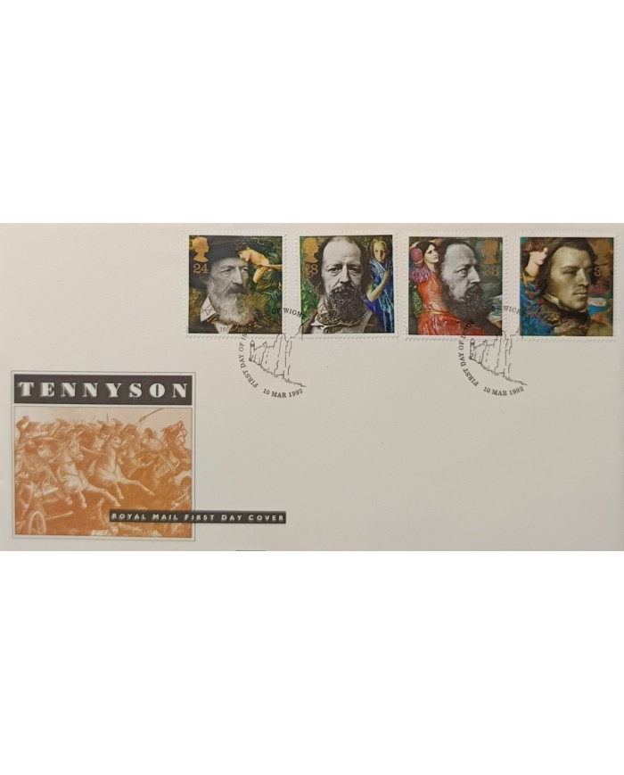 F-EX51487 UK ENGLAND FDC IS OF WEIGHT 1992 TENNYSON.