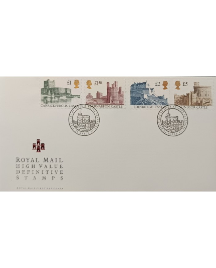 F-EX51489 UK ENGLAND FDC WINDSOR BERKSHIRE 1992 HIGHT VALUE CASTLE 1-5 POUND.