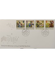 F-EX51492 UK ENGLAND FDC OXFORDSHIRE 1992 CIVIL WAR SOLDIER & ARMY.